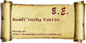 Bodánszky Evelin névjegykártya