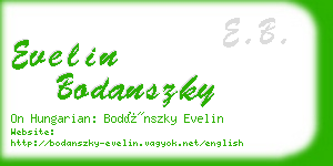 evelin bodanszky business card